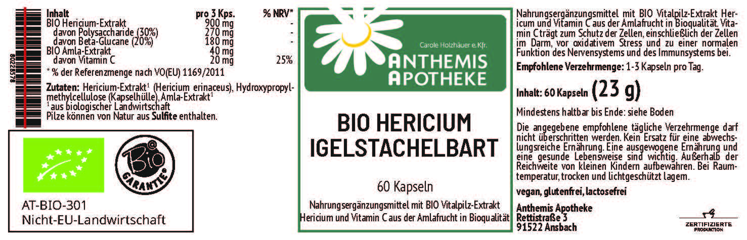 BIO HERICIUM Igelstachelbart Kapseln
