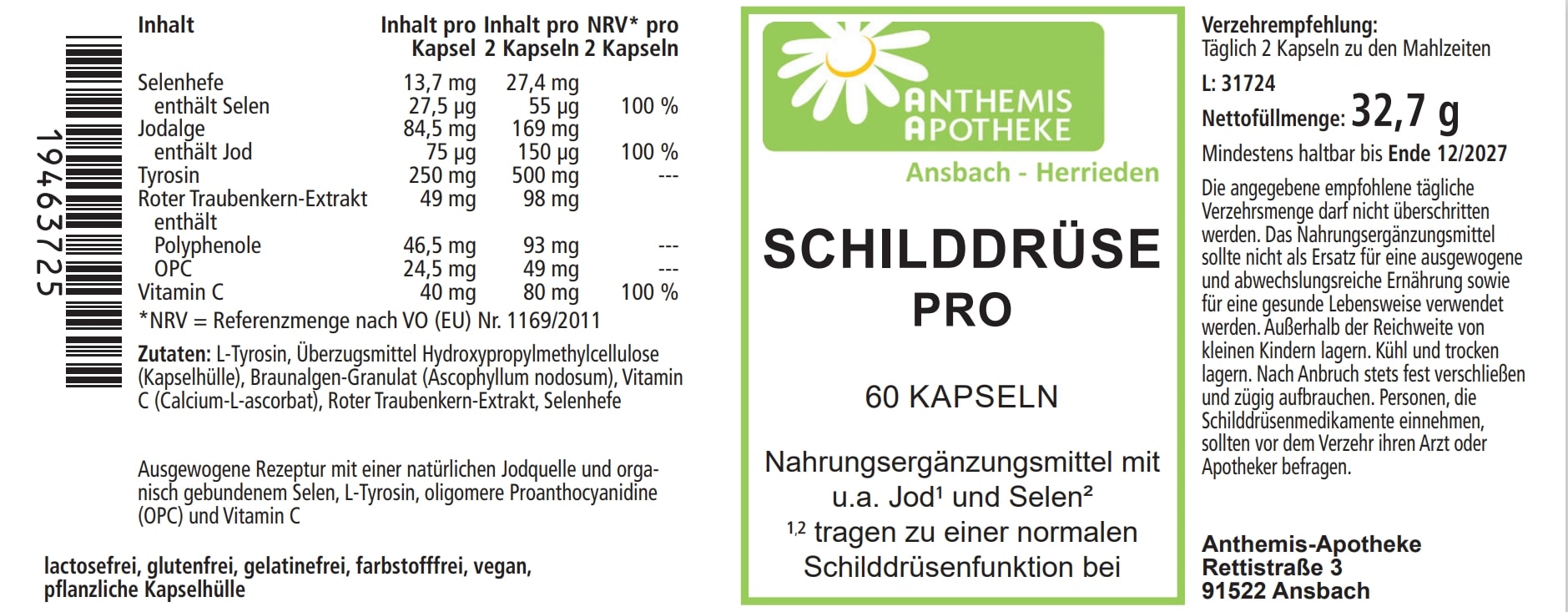 SCHILDDRÜSE PRO Kapseln