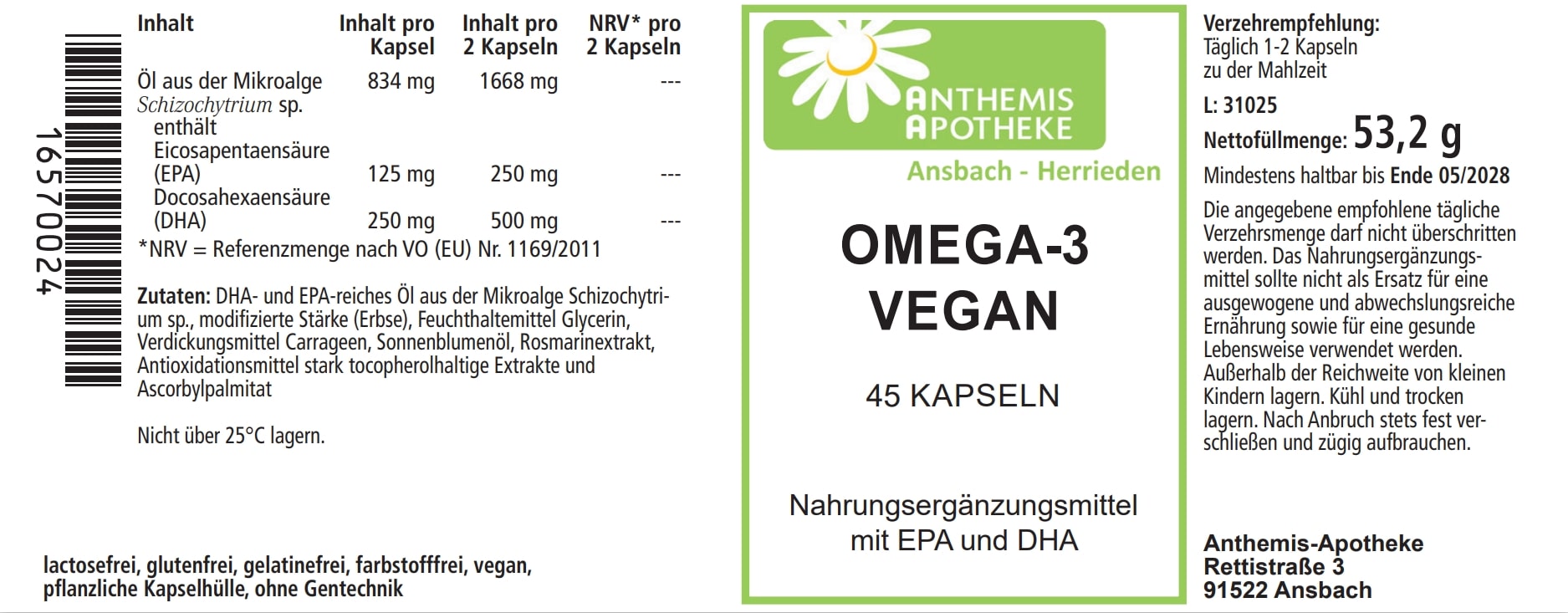 OMEGA-3 VEGAN Kapseln