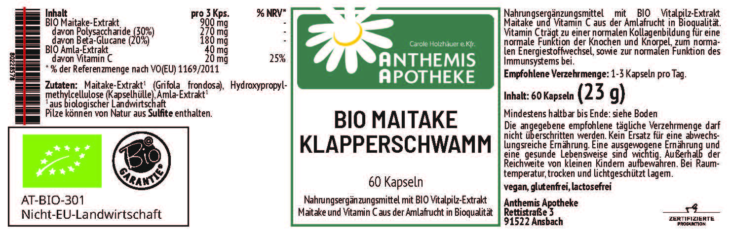 BIO MAITAKE Klapperschwamm Kapseln