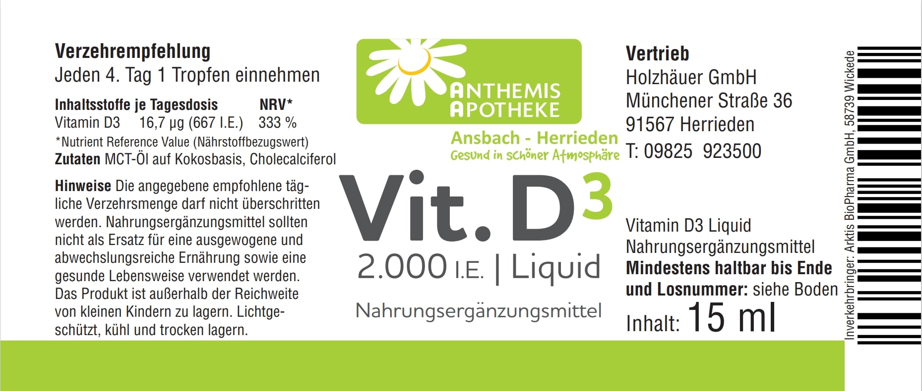 VITAMIN D3 Anthemis