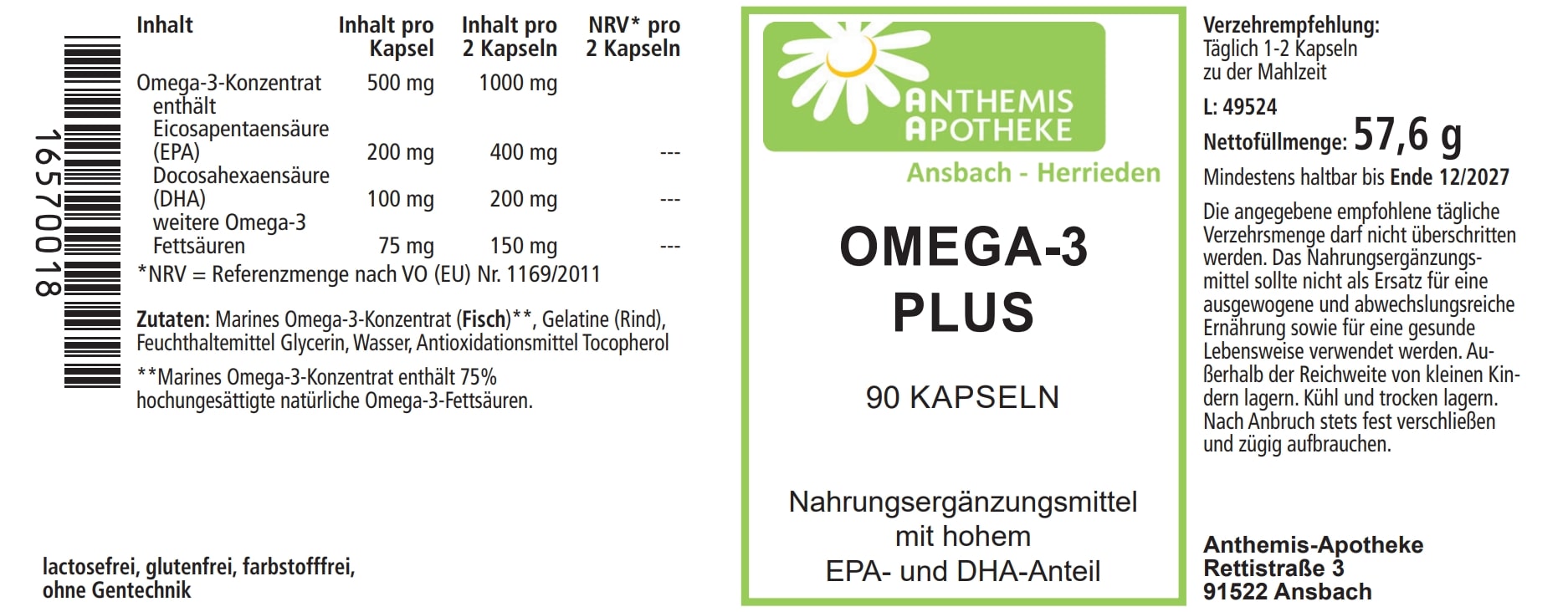 OMEGA-3 PLUS Kapseln